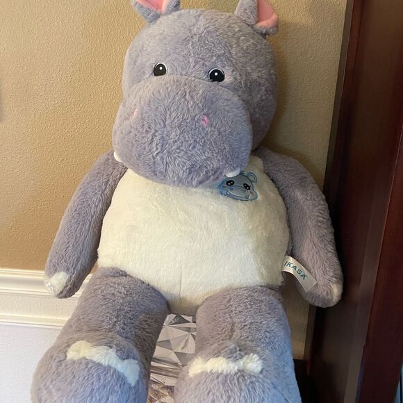 IKASA Giant Hippo Plush 30 inches - Picture 1 of 14